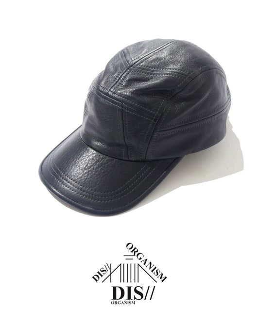 nir / Crushed Leather Cap / black  / ※受注商品となります