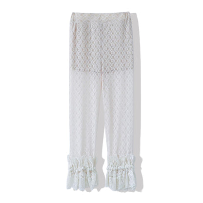 natsumi osawa/lace shibori pants #beige