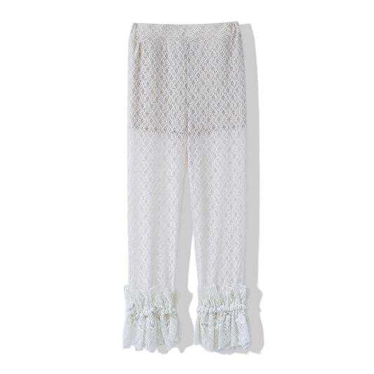 natsumi osawa/lace shibori pants #beige