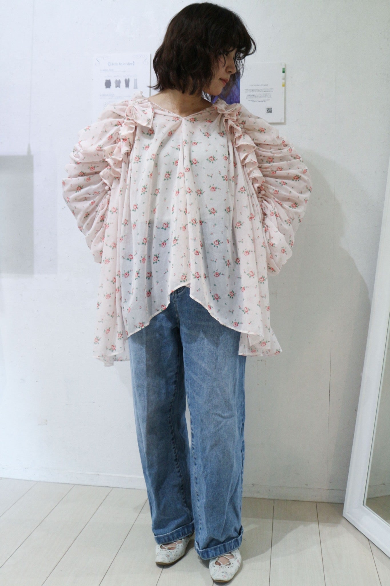 【custom order】natsumi osawa/papillon sleeve tops※受注商品となります/9月2日(火）22:00締切となります