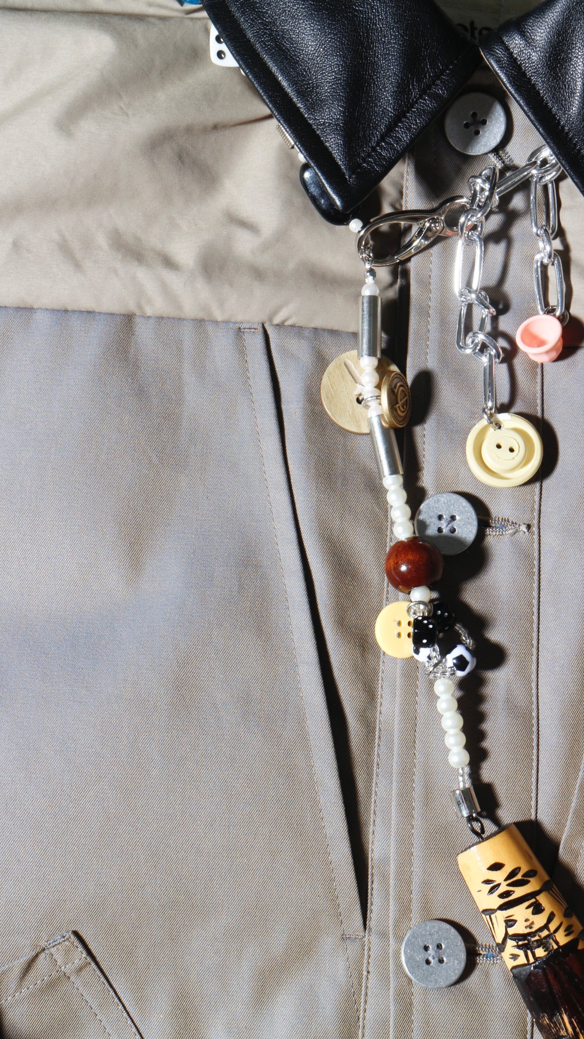 【LEO GON'DO】ROSARY Necklace No,1 DICE / CHAIN / FOUND OBJECTS