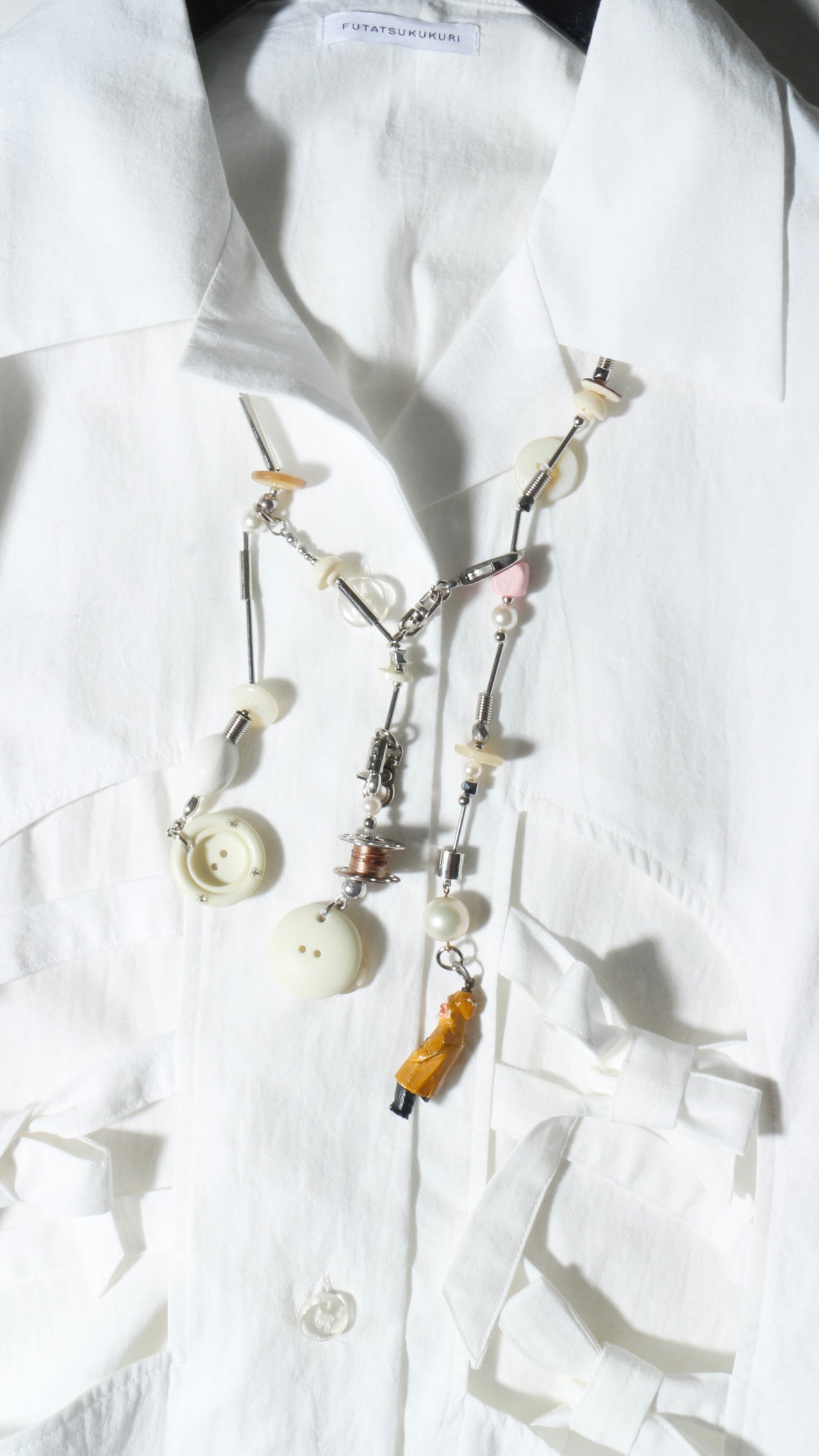 【LEO GON'DO】ROSARY Necklace No,4 IVORY BUTTON / LITTLE MAN