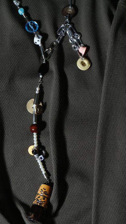 【LEO GON'DO】ROSARY Necklace No,1 DICE / CHAIN / FOUND OBJECTS