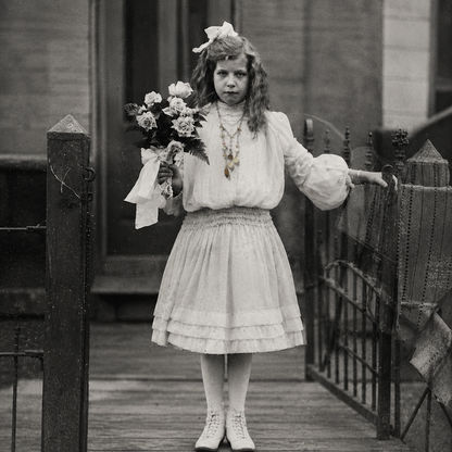 【LEO GON'DO】ROSARY Necklace No,4 IVORY BUTTON / LITTLE MAN