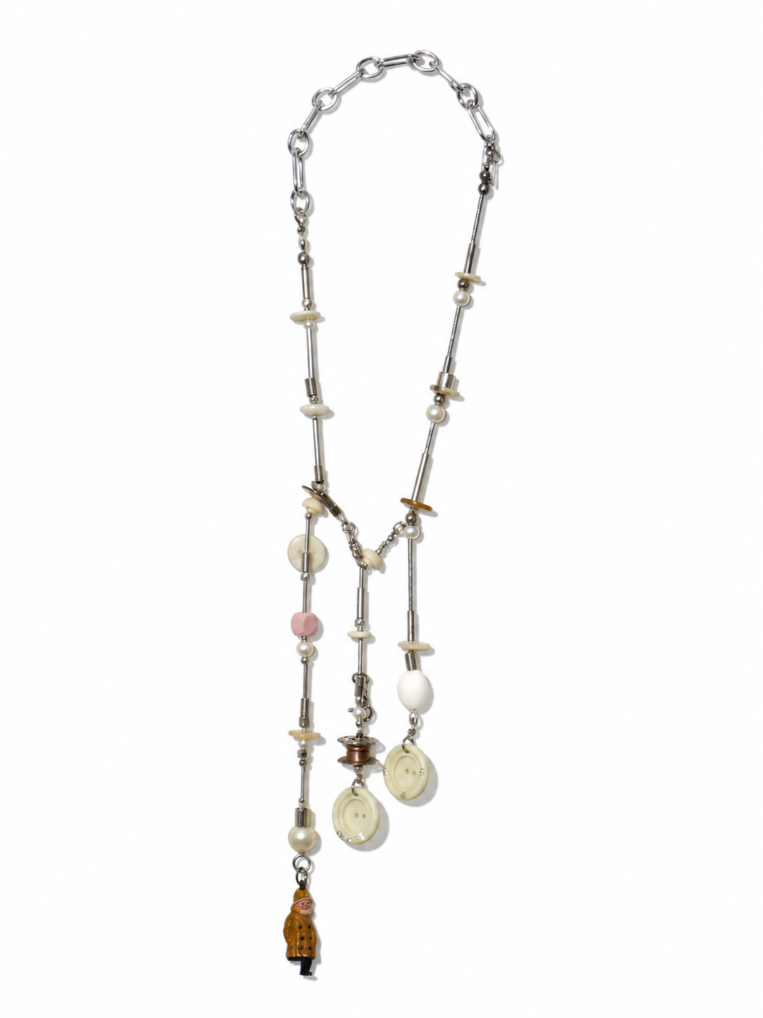 【LEO GON'DO】ROSARY Necklace No,4 IVORY BUTTON / LITTLE MAN
