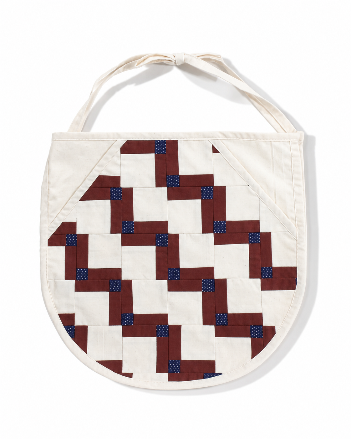 【HOUSE QUILT】 / APRON（ROUND）＜STEP BLOCK＞　※受注生産アイテムとなります。