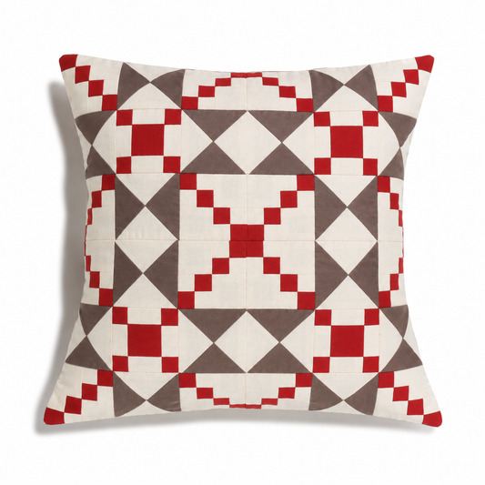 【HOUSE QUILT】 / CUSHION COVER＜PATCH STAR＞　※受注生産アイテムとなります。