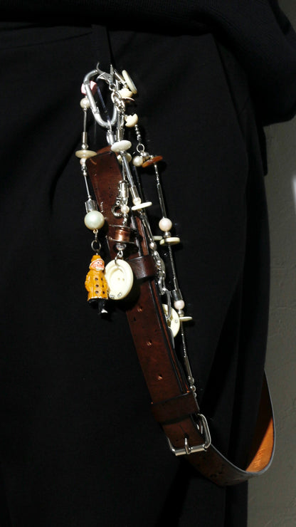 【LEO GON'DO】ROSARY Necklace No,4 IVORY BUTTON / LITTLE MAN