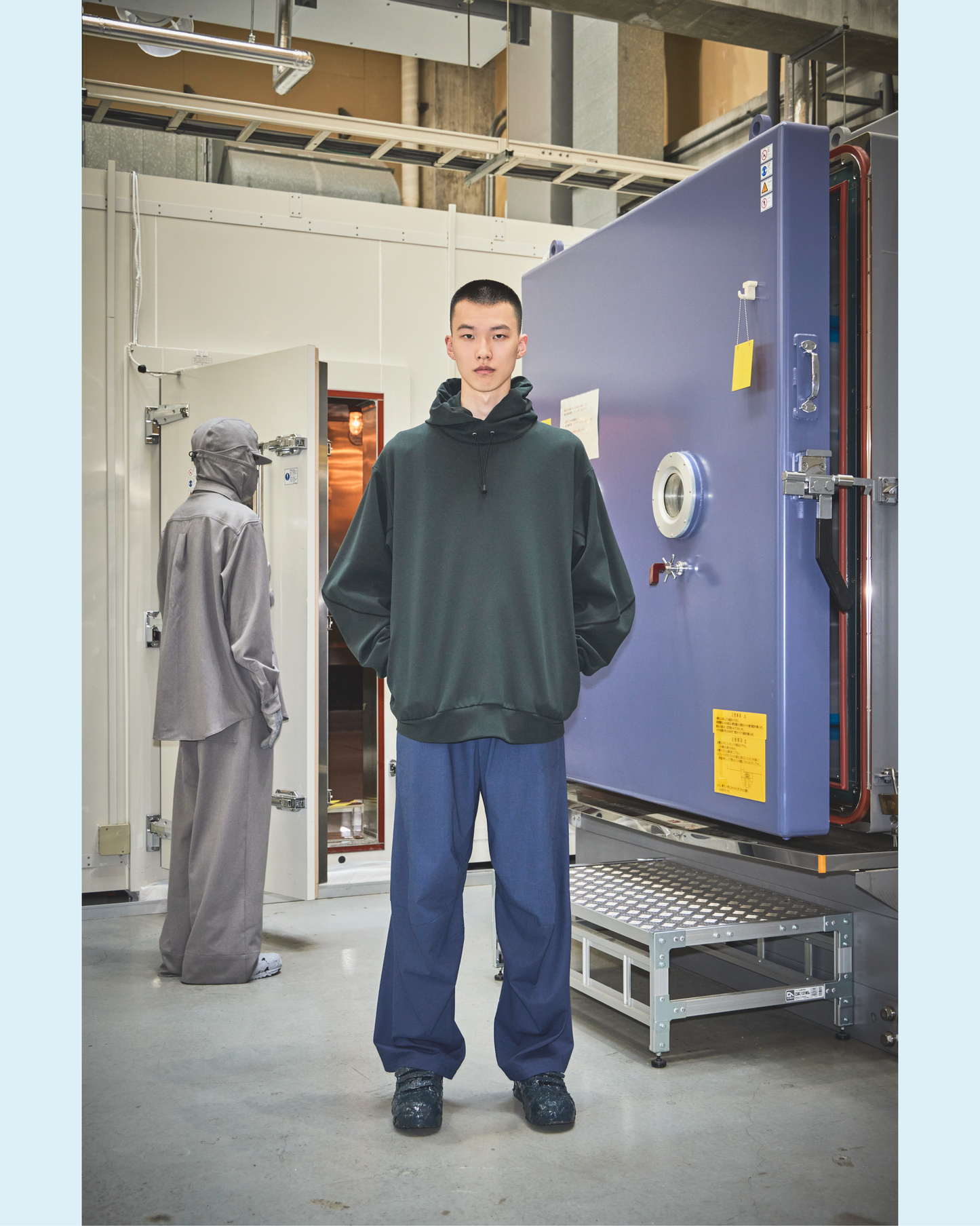 HIDESIGN / TEMP-TUNE Hoodie / green navy /<br>※受注生産商品となります