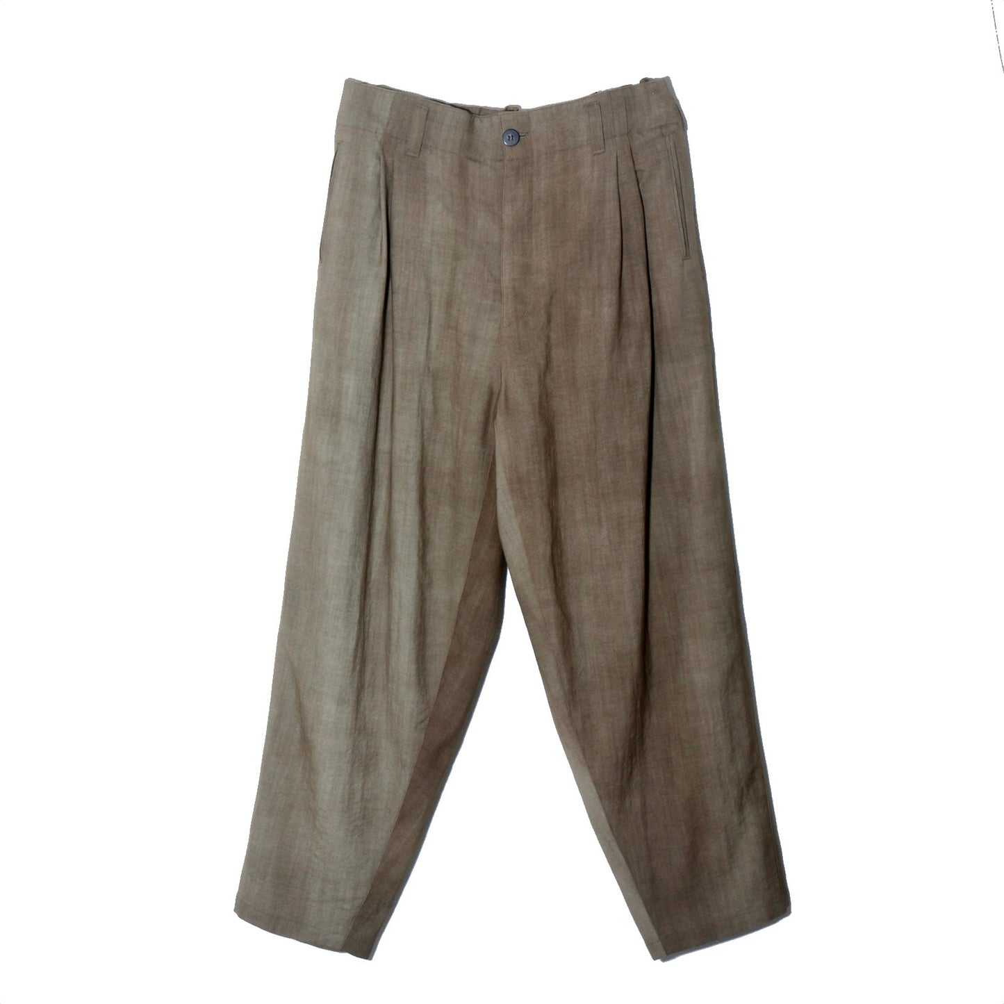 Uneven Dyed 2Tuck Trousers / yellow