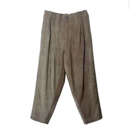 Uneven Dyed 2Tuck Trousers / yellow