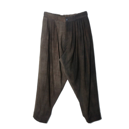 Uneven Dyed 6tuck Pants / charcoal