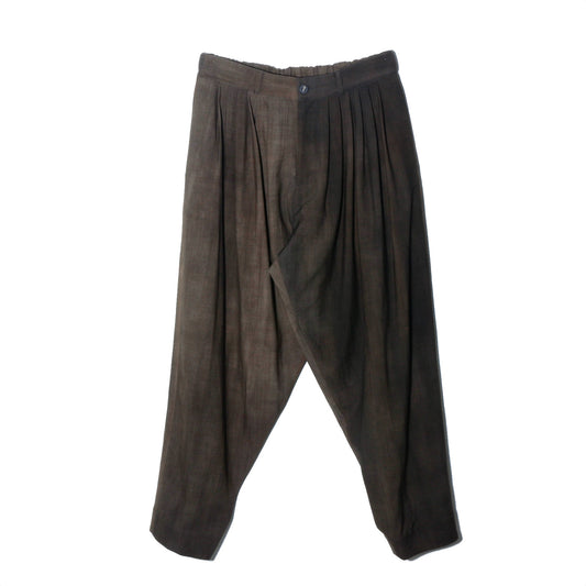 Uneven Dyed 6tuck Pants / charcoal