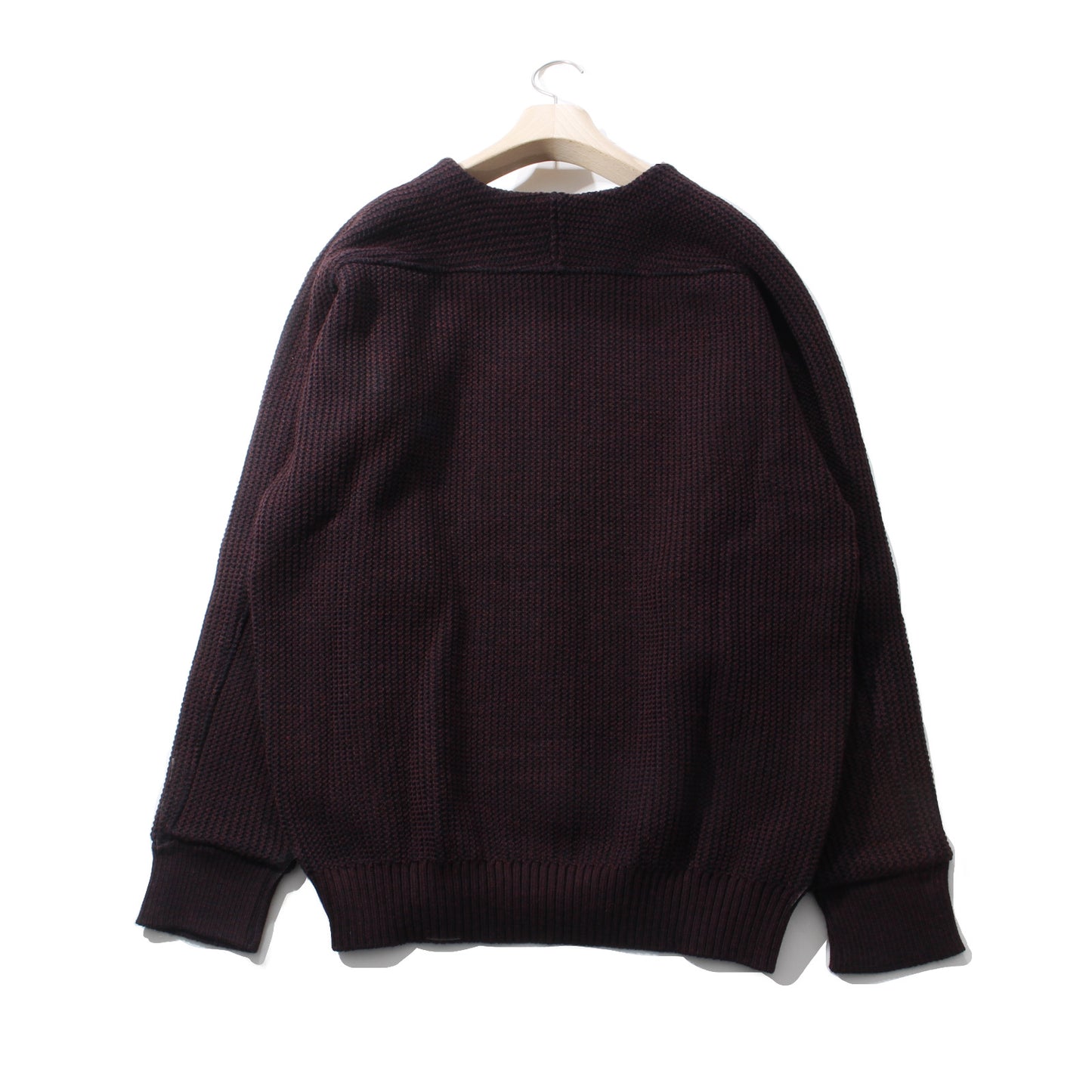 Plating WoolCotton Wide sweater / bordeaux