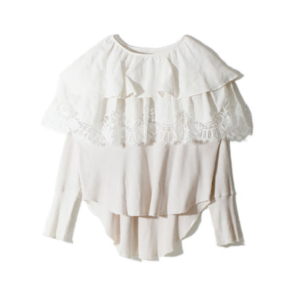 overlace /lace big collar thermal