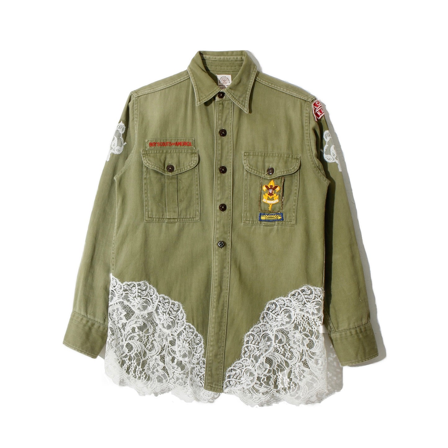 overlace /lace boy scouts shirt