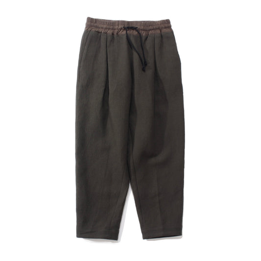 cotton linen wool taperd pants / khaki