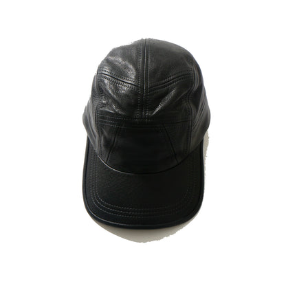 nir / Crushed Leather Cap / black  / ※受注商品となります