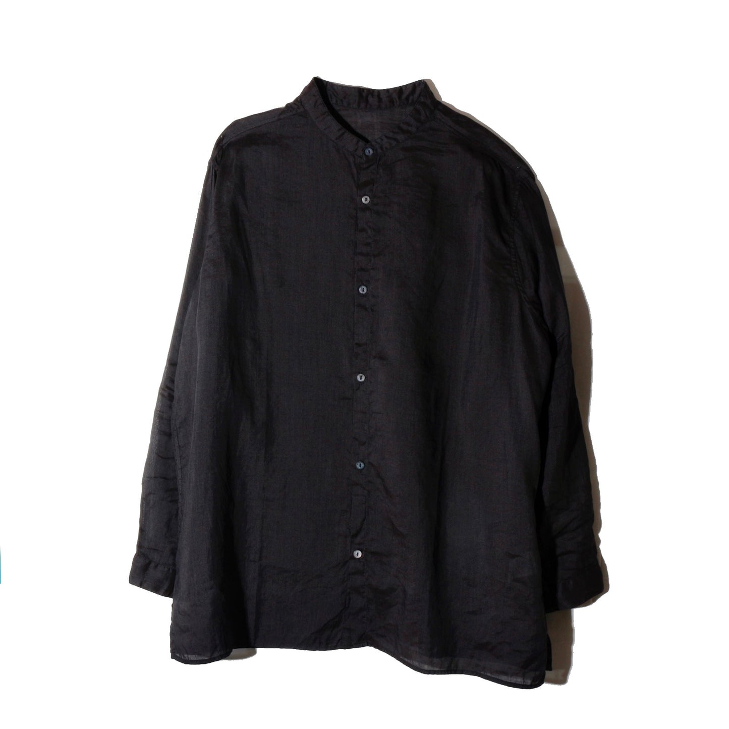 ラミーシルクシャツ /　墨黒