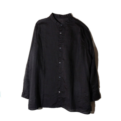 ラミーシルクシャツ /　墨黒