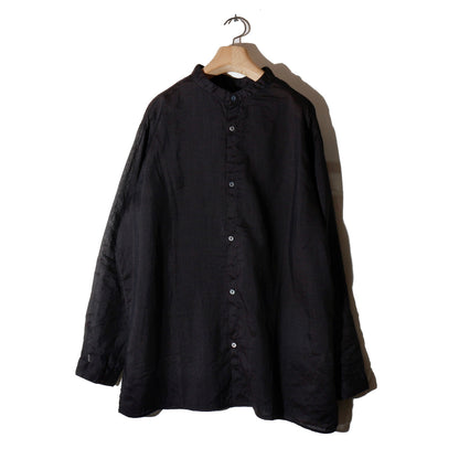 ラミーシルクシャツ /　墨黒