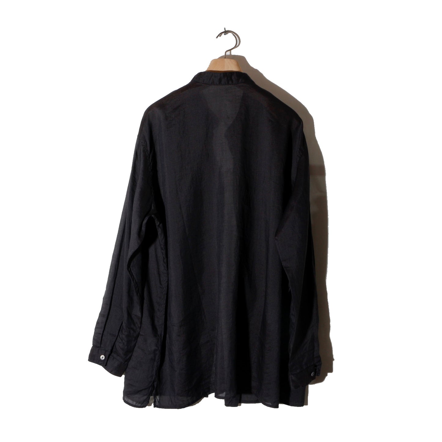 ラミーシルクシャツ /　墨黒