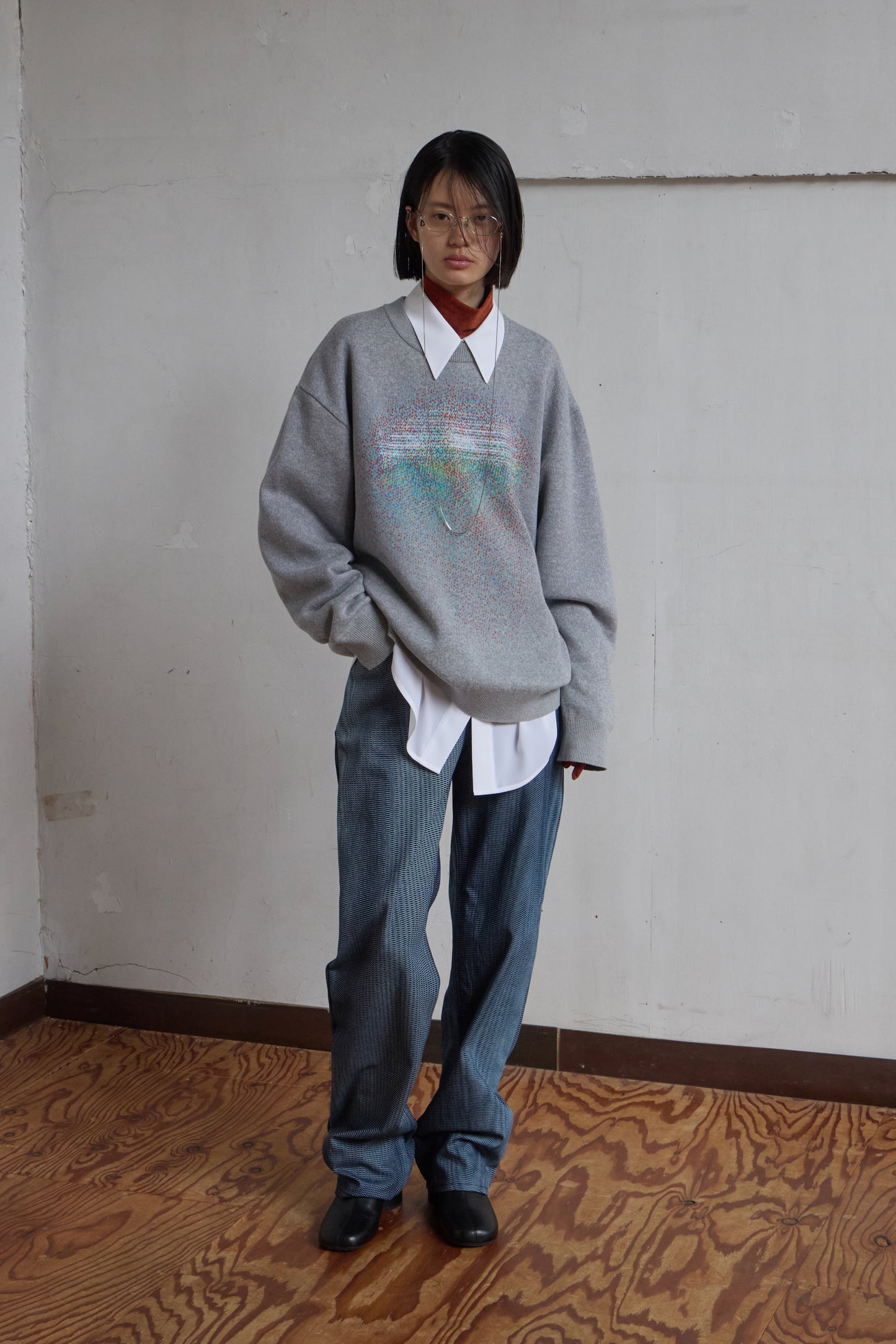 Photon_Knit_Sweater / grey