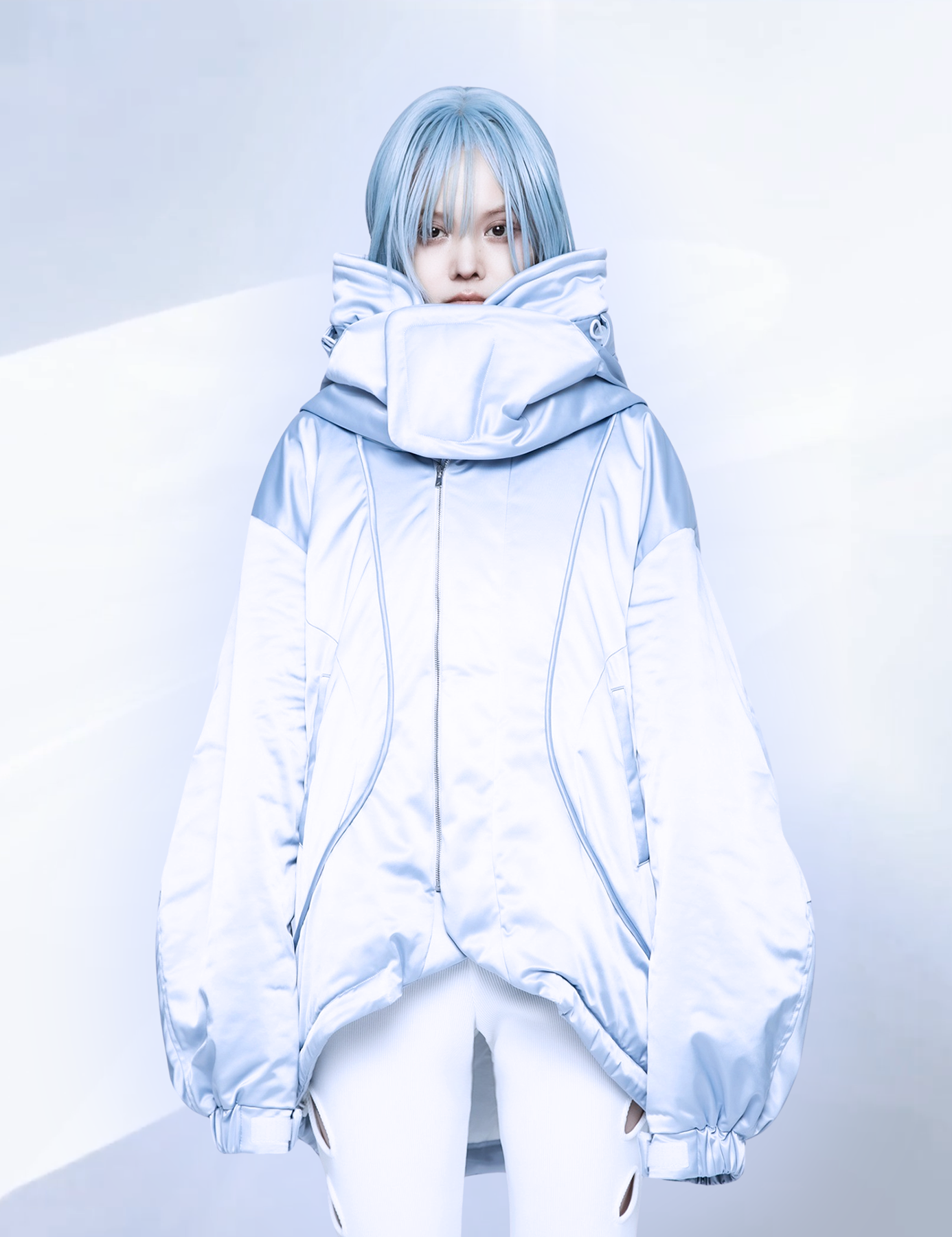 シェルターコート:round model / セルリアンシルバー – MIKIRIHASSHIN シェルターコート:round model / セルリアンシルバー – MIKIRIHASSHIN