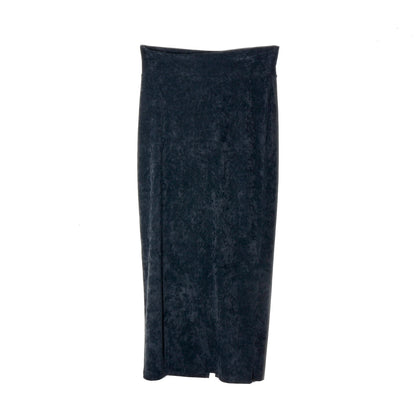 Lunar Velour Skirt / charcoal