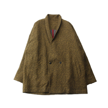 Moss Jacquard Cottonwool Jacket /  MUSTARD