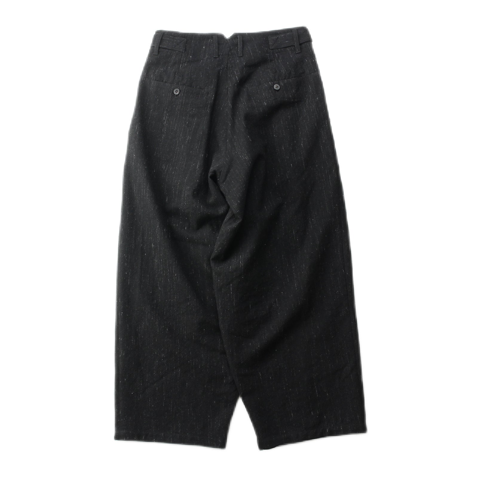 Cosmos Linenwool 2tuck Wide Pants / black – MIKIRIHASSHIN OFFICIAL