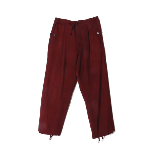 Uneven Dyed 1tuck Wide Pants / D.red