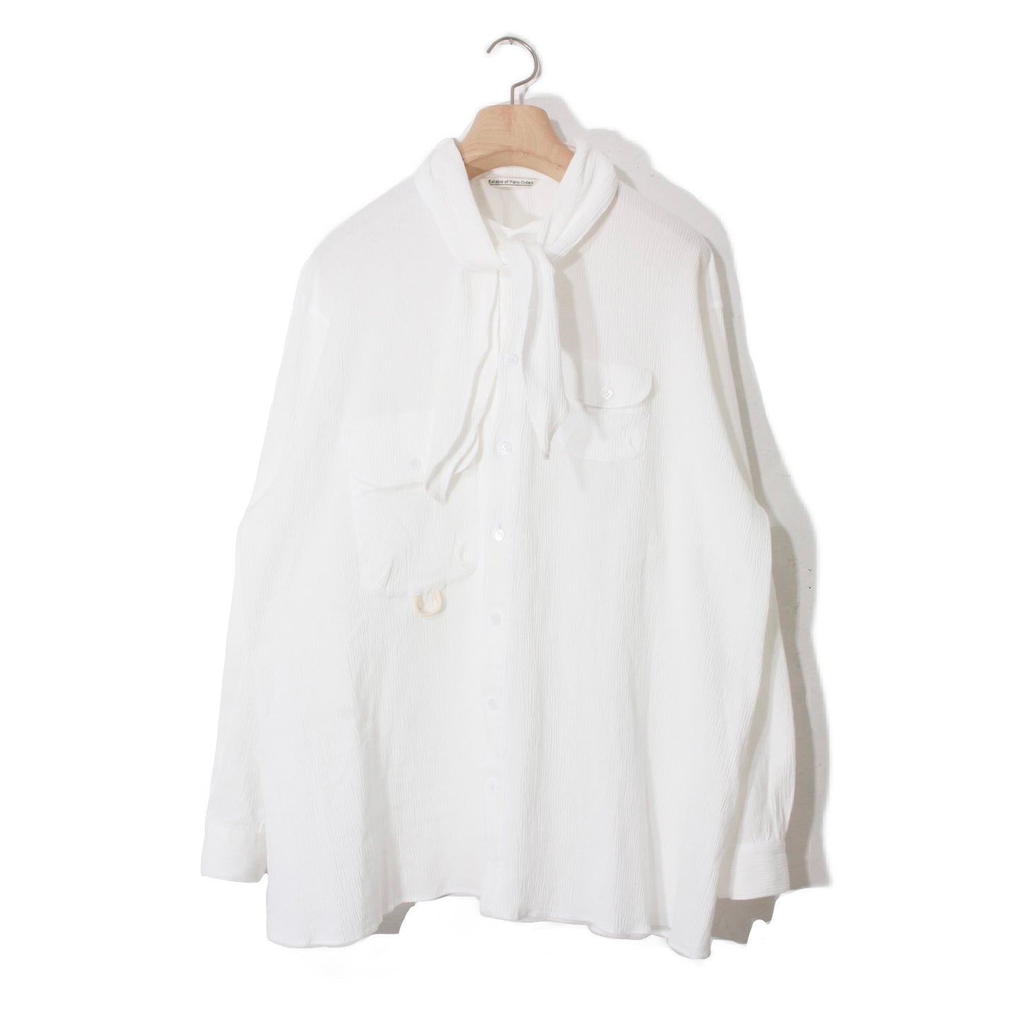 "eatable of many orders" / Celebration Scarf Shirts / off white
