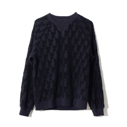 ANGEL PILE JACQUARD SWEATSHIRT / black