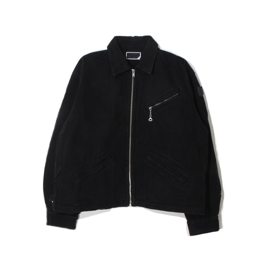 ZIP DENIM WORK JACKET / black