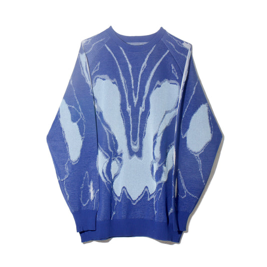 "Bionic Aurora" jacquard sweater / blue