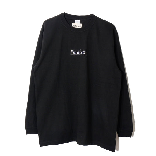 I'm abる to L/S T-shirt / bk