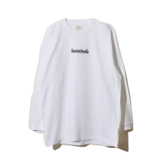 Sustainabる  / L/S T-shirt. / wh