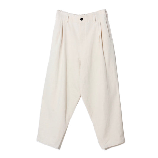 Natural Dyed 2tuck Trouser/  off white