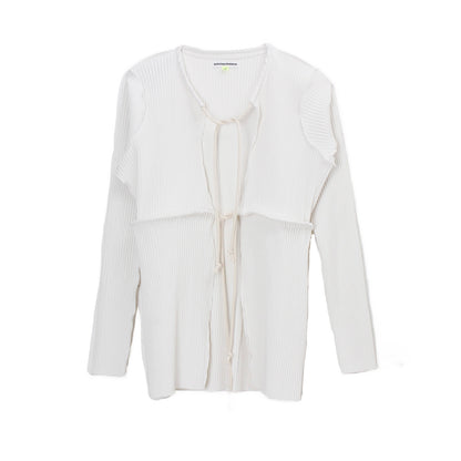 to do kotohayokozawa /CRISP ROPE CARDIGAN / white