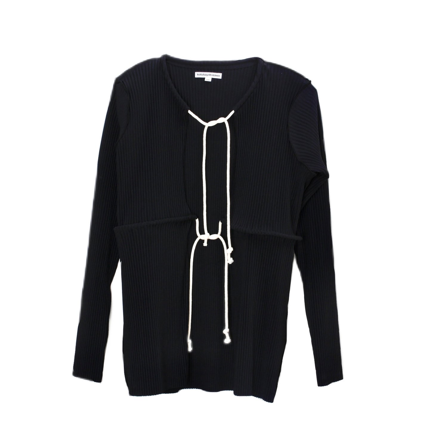 to do kotohayokozawa /CRISP ROPE CARDIGAN / black