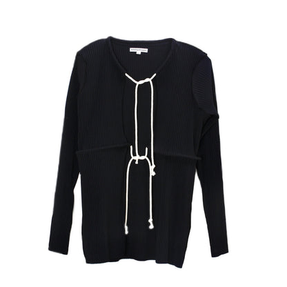 to do kotohayokozawa /CRISP ROPE CARDIGAN / black