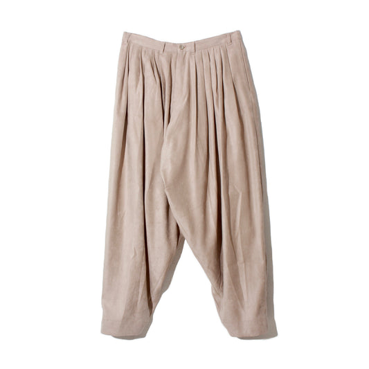 Suede 6tuck Pants / beige