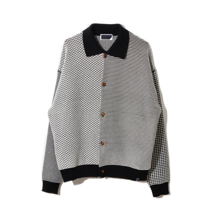 MULTI KNIT SHIRT JACKET / black