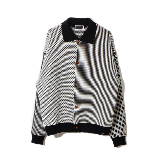 MULTI KNIT SHIRT JACKET / black