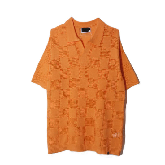 CHECKER WEB SKIPPER POLO / orange
