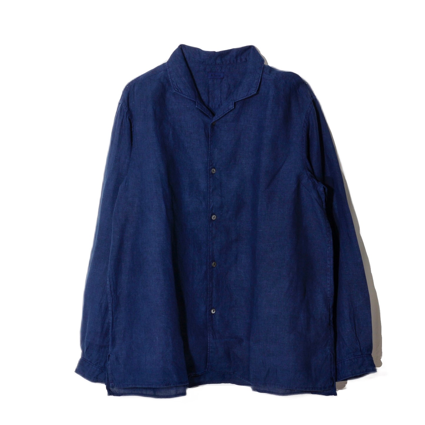 大麻開襟シャツ / 草木濃染め/藍