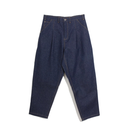 india wall print tapered pants / gray