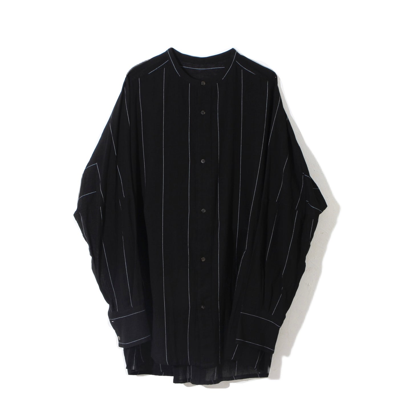 Pin-stripe KhadiCotton Long Shirt / 2wide stripe