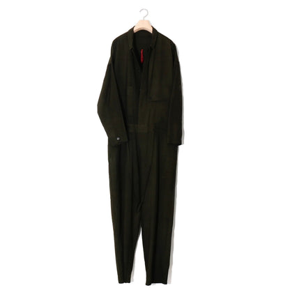 Uneven Dyed Jump Suit  / D.green